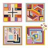 Textile Blocks Puzzle Set of 4