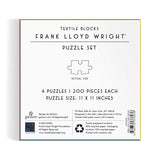 Textile Blocks Puzzle Set of 4