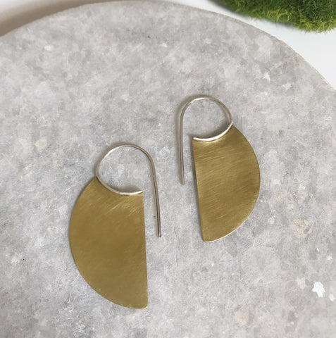 Modern Madini Machete Disc Earrings