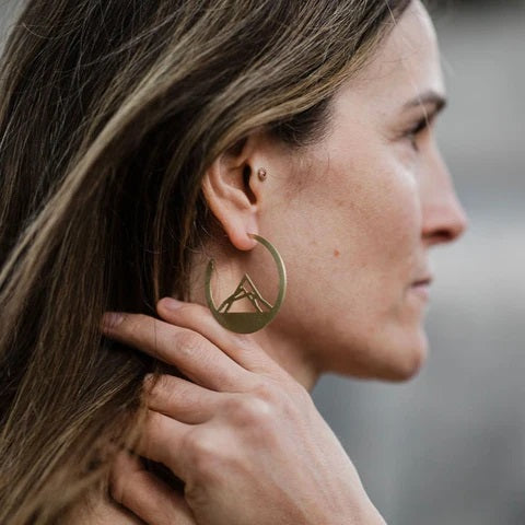 Modern Madini Mountain Earrings