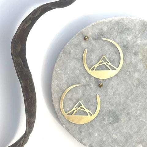 Modern Madini Mountain Earrings