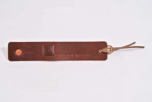 Taliesin West Leather Bookmark, Saddle.