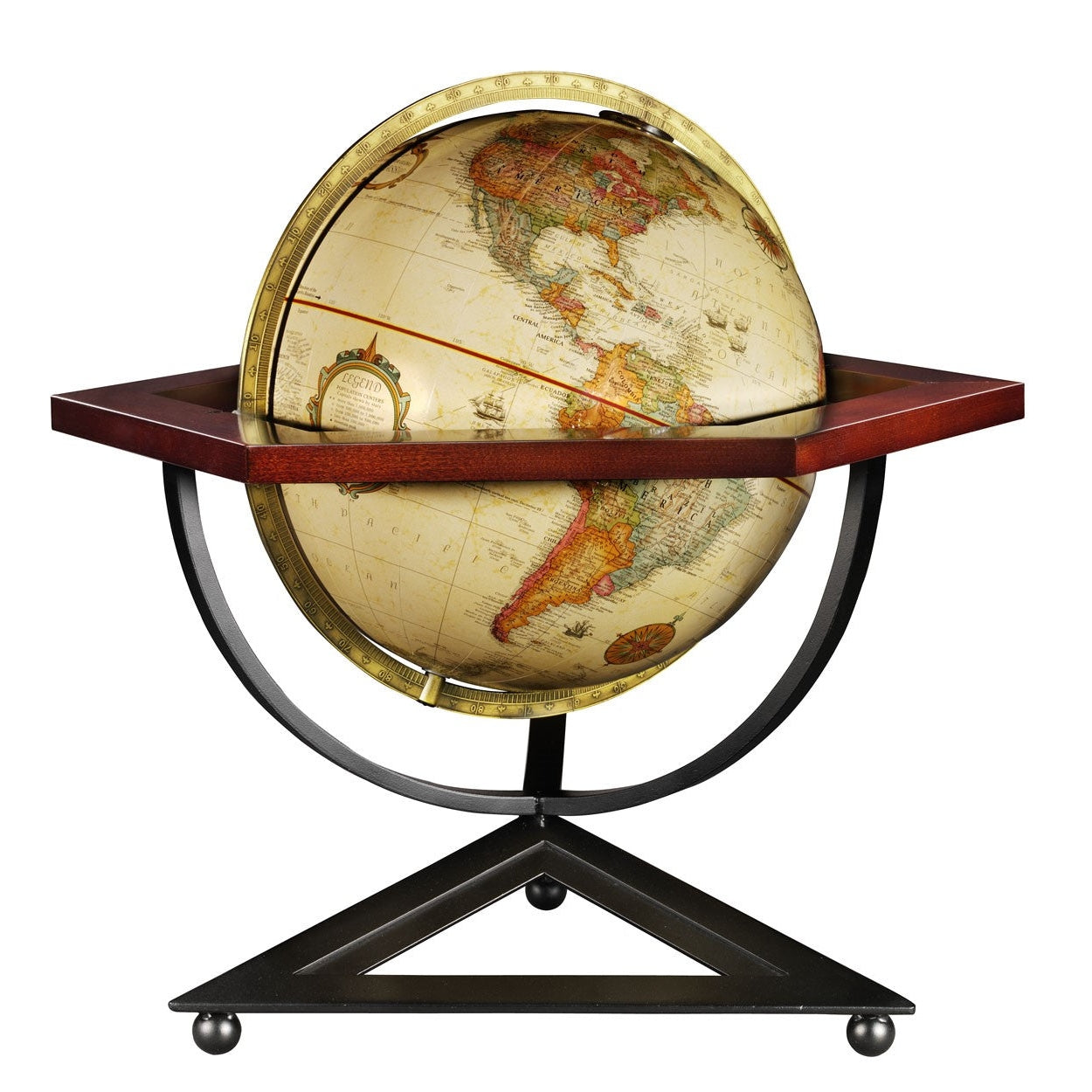 Hexagon Price Tower 12" Desk Globe.