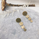 Quad-Circle Dangling Stud Earrings