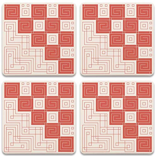 Taliesin West Whirling Arrow Coasters, tops of four in set