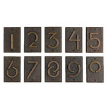 Exhibition House Address Numbers, one through nine.