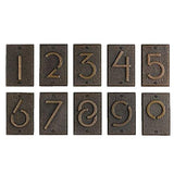 Exhibition House Address Numbers, one through nine.