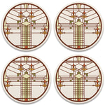 Bradley House Coasters, tops of four in set