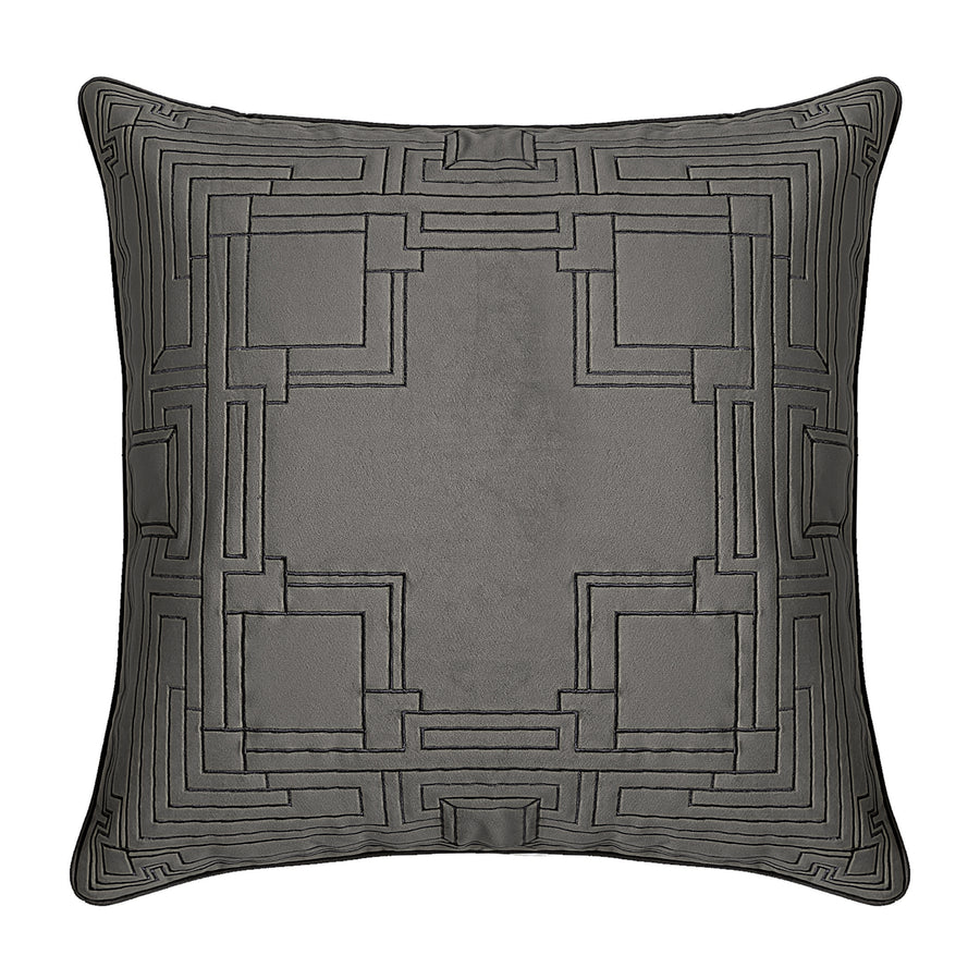 DS Velvet Quilted Textile Block Pillow
