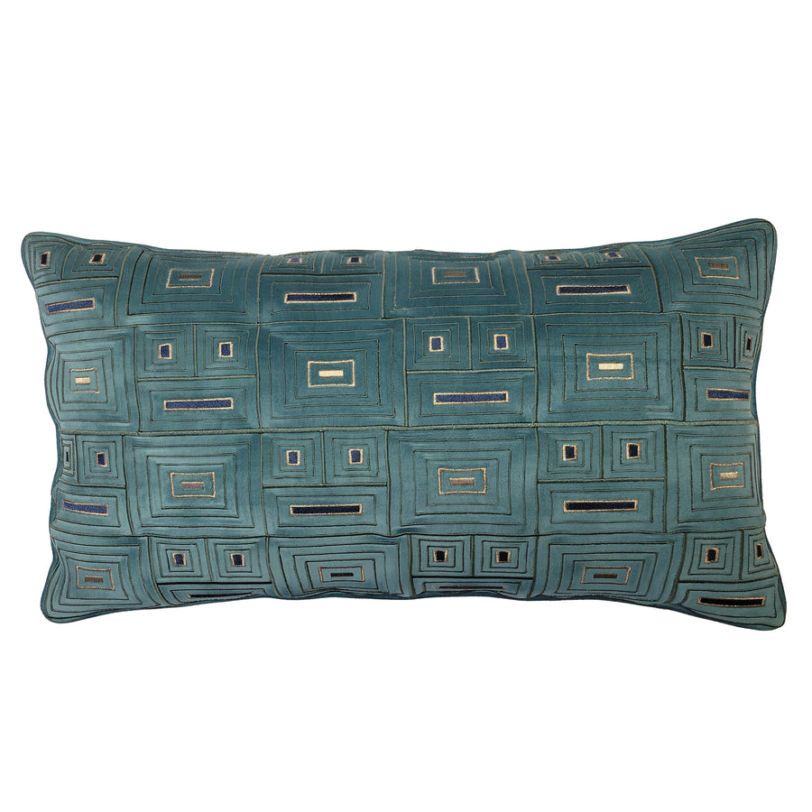 DS Textile Block Embroidered Pillow