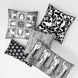 House Beautiful Embroidered Figures Pillow