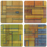 Hillside Rug Square Coasters, Set of 4