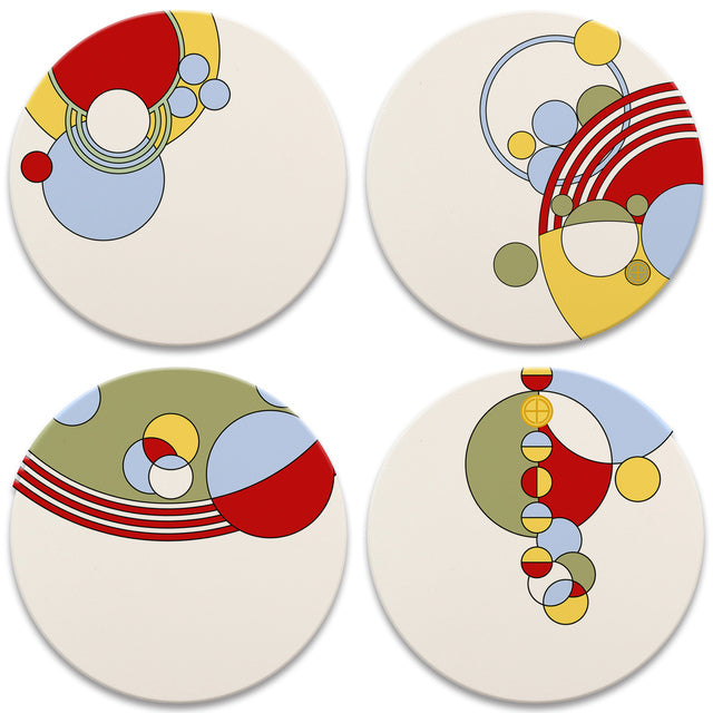 Imperial Hotel Cabaret Dinnerware Coasters, tops of four in set