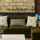 Storer Block Embroidered Pillow