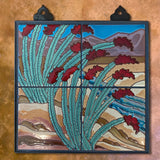 Ocotillo Riparian Scene 12" x 12" Mural