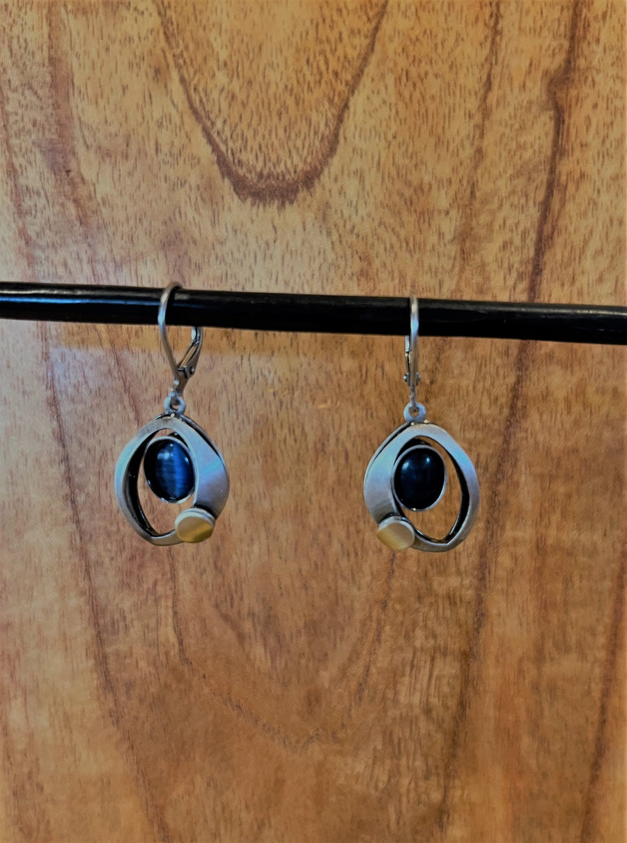 Midnight Eclipse - Lever Back Earrings
