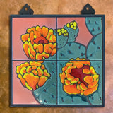 Prickly Pear Macro 12" x 12" Mural