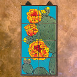 Prickly Pear on Seamist 12" x 24" Mural