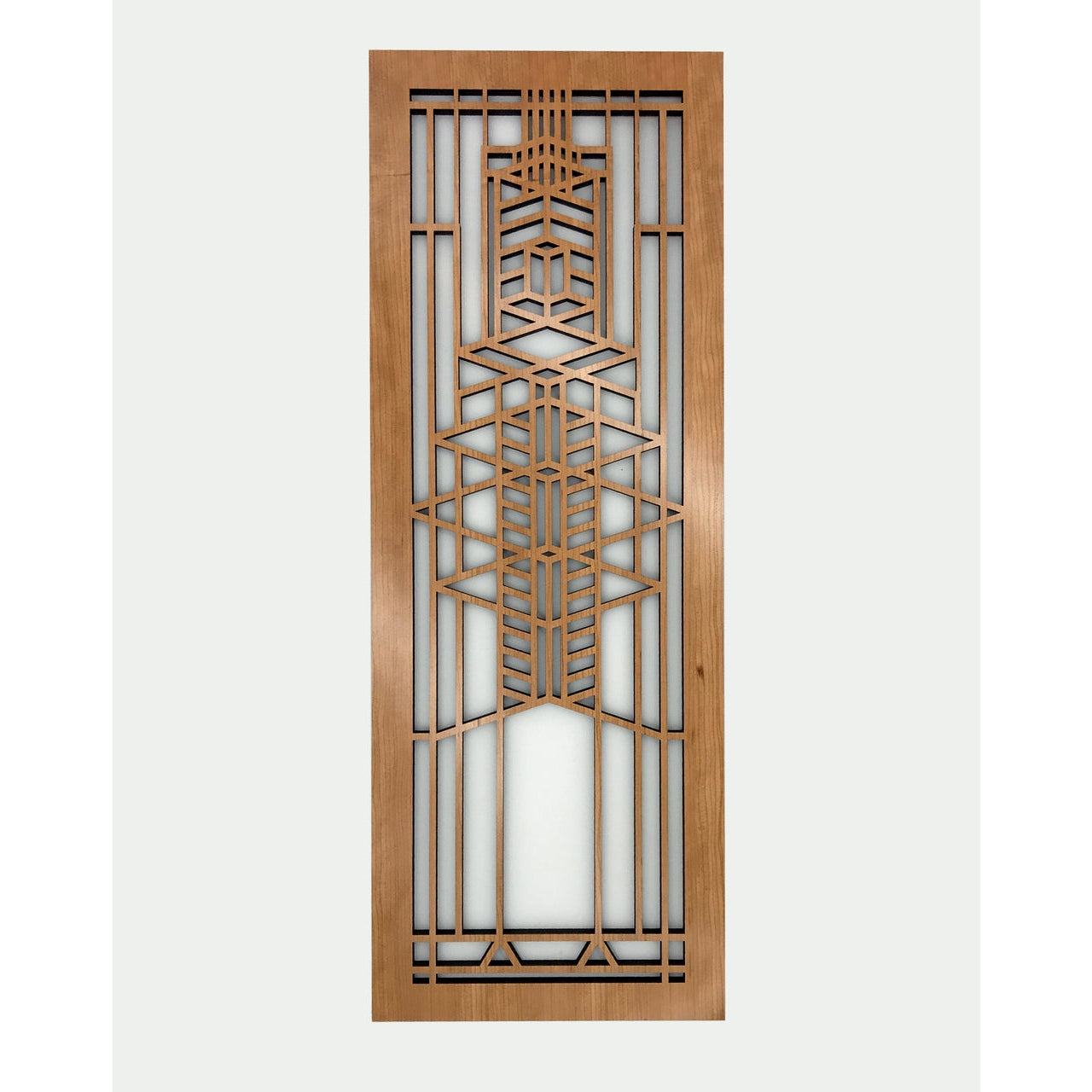 Mini Schermo Decorativo Frank Lloyd Wright - Robie House - Legno Di Ciliegio Laser Cut - 28,2 Cm