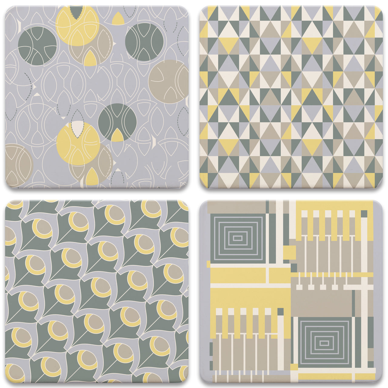 Taliesin Line Coasters, tops of four in set