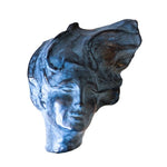 Woman Portrait Blue Shelf Sculpture by Heloise Crista.