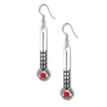 April Showers I Earrings with red beads