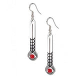 April Showers I Earrings with red beads