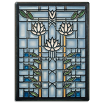 Waterlilies Blue Tile