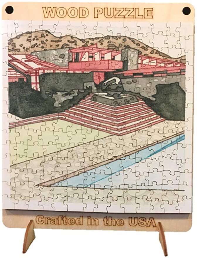 Taliesin West Wood Puzzle, completed puzzle.