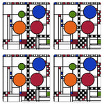 Coonley Playhouse Coasters, tops of four in set