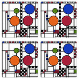 Coonley Playhouse Coasters, tops of four in set