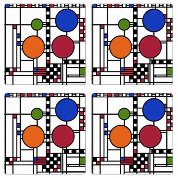 Coonley Playhouse Coasters, tops of four in set