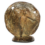 Looking for God Brown Shelf Sculpture by Heloise Crista.