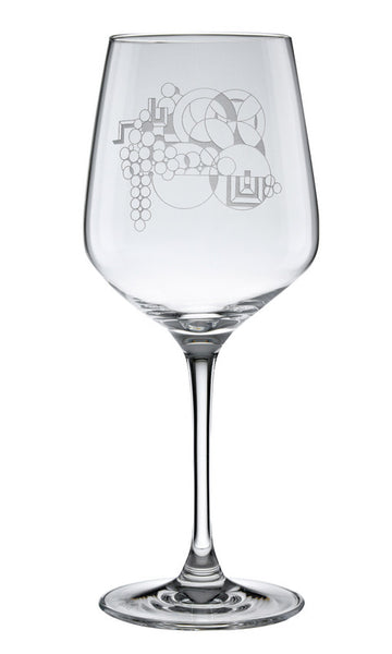 Photo of May Basked Etched Wine Glass