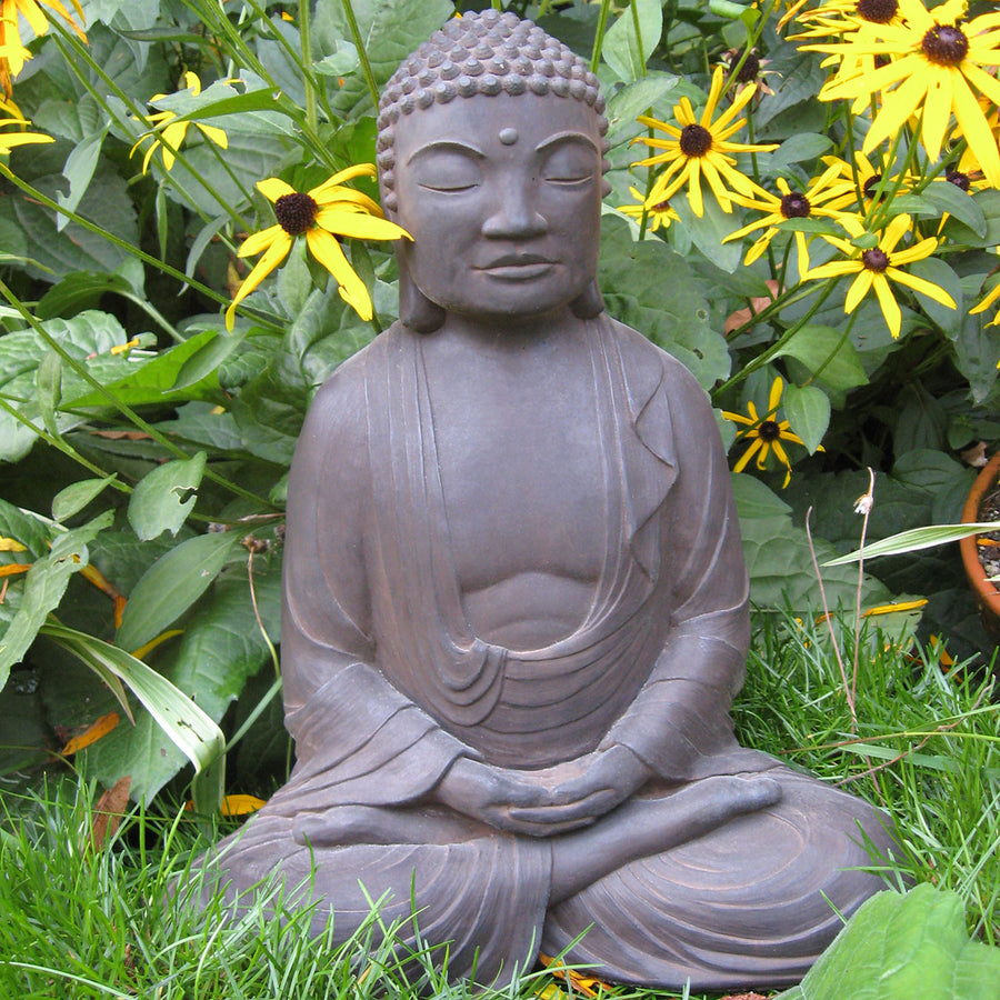 Meditating Buddha, Dark Walnut.