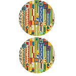 Saguaro Forms Car Coasters, tops of two in set