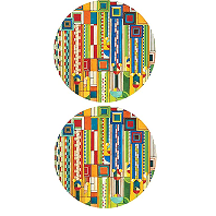 Saguaro Forms Car Coasters, tops of two in set