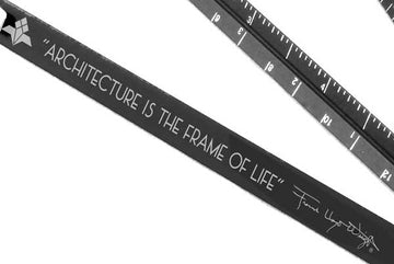 Image shows close up of quote and Frank Lloyd Wright signature.