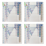 September Desert Square Coasters, Set of 4