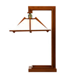 Taliesin Table Lamp from side, cherry stain