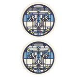 Waterlilies Car Coasters, tops of two in set