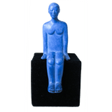 Woman Sitting Shelf Sculpture by Heloise Crista.